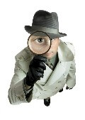 picture of a detective with a magnifying glass