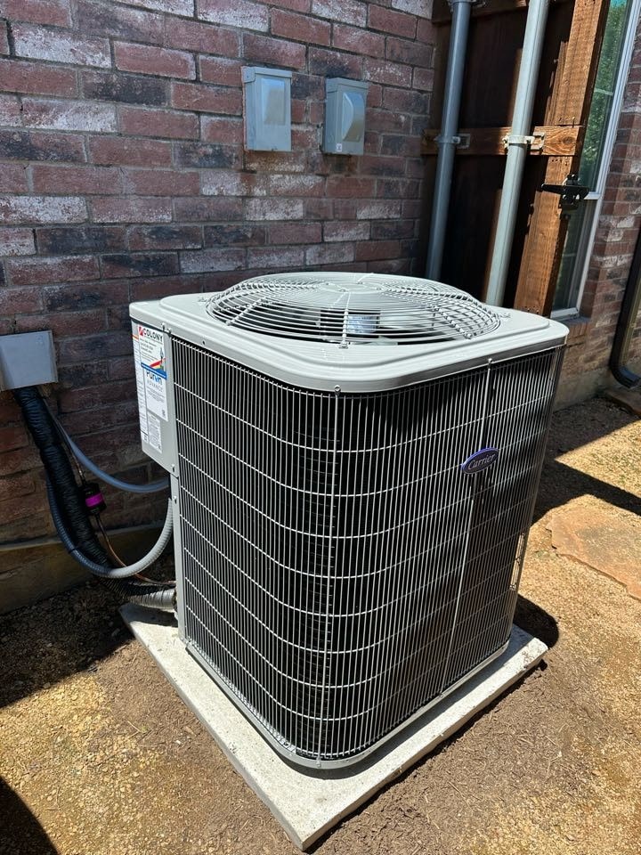 Carrier air conditioner replacement competed by Colony in Plano